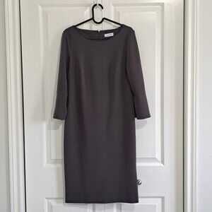 Calvin Klein Grey 3/4 Bell Sleeve Dress